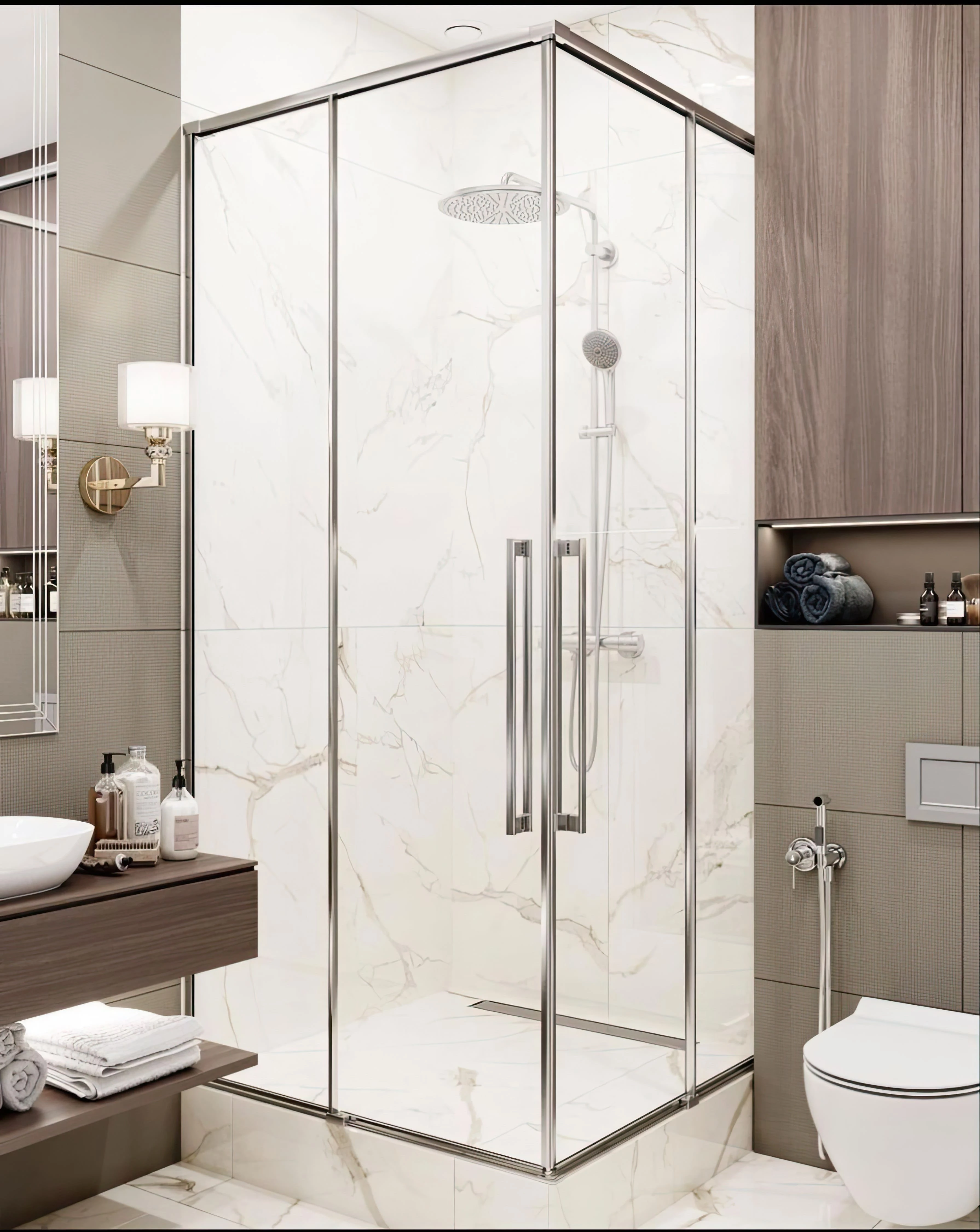 Угловая душевая 7737 от Московской зеркальной фабрики на Нагорной 17