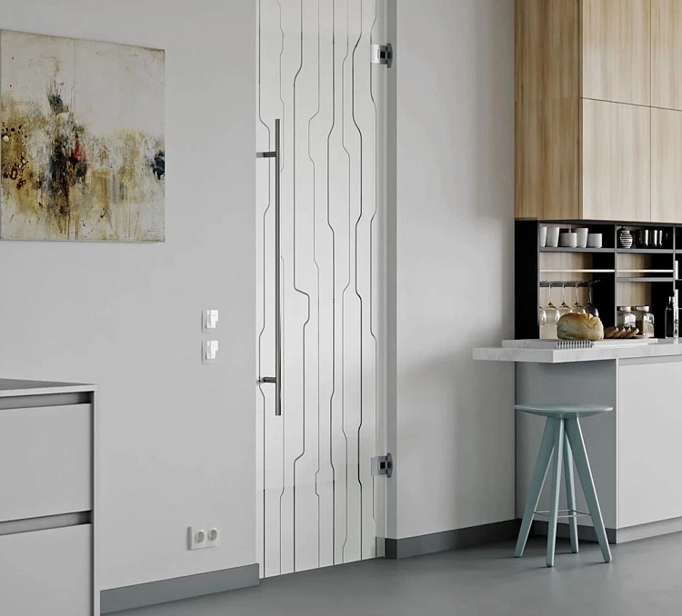 Двери из стекла от Московской зеркальной фабрики на Нагорной 17